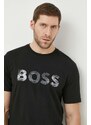 Boss Orange t-shirt in cotone uomo colore nero