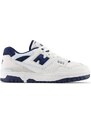 New Balance - 550 - Sneakers bianche e blu scuro-Bianco