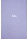 Kaotiko felpa in cotone colore violetto con cappuccio