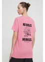 Kaotiko t-shirt in cotone colore rosa