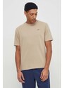 New Balance t-shirt in cotone uomo colore beige con applicazione