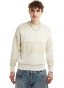 Pull&Bear - Maglione color sabbia chiaro con profili-Neutro