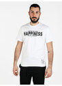Happiness T-shirt Da Uomo Con Stampa Manica Corta Bianco Taglia Xl