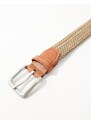 Jack & Jones - Cintura intessuta color cuoio con fibbia-Marrone
