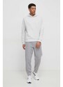 New Balance felpa in cotone uomo colore grigio con cappuccio