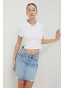 Tommy Jeans polo donna colore bianco