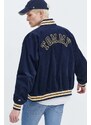 Tommy Jeans giacca bomber in velluto a coste Archive Games colore blu navy