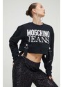 Moschino Jeans felpa in cotone donna colore nero