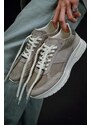Filling Pieces sneakers in camoscio Jet Runner colore grigio 17127361002