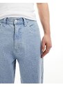 Santa Cruz - Jeans dritti lavaggio stone wash con etichetta classica-Neutro
