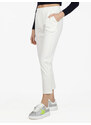 Solada Pantaloni Donna Baggy In Misto Cotone Casual Bianco Taglia Unica