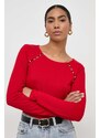 Morgan camicia a maniche lunghe donna colore rosso