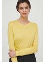 Sisley camicia a maniche lunghe donna colore giallo