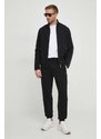 Karl Lagerfeld camicia a maniche lunghe uomo colore nero