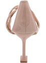 Malu Shoes Decollete scarpa donna a punta oro trasparente con nodo champagne gioiello brillantino tacco martini 10 elegante evento