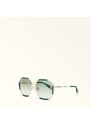 Furla Sunglasses Occhiali Da Sole Jasper Verde Metallo + Acetato Donna