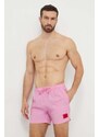 HUGO pantaloncini da bagno colore rosa