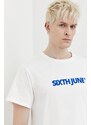 Sixth June t-shirt in cotone uomo colore bianco con applicazione