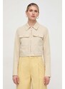 Patrizia Pepe giacca con aggiunta di lino colore beige