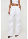 Patrizia Pepe pantaloni in cotone colore bianco