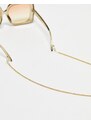 ASOS DESIGN - Catenina per occhiali da sole in acciaio inossidabile resistente all'acqua color oro