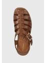 Barbour sandali in pelle Macy donna colore marrone LFO0683TA52