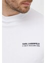 Karl Lagerfeld camicia a maniche lunghe uomo colore nero