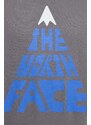 The North Face felpa in cotone uomo colore grigio con cappuccio