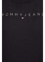 Tommy Jeans felpa donna colore nero con applicazione