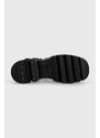 Tommy Jeans sandali in pelle TJW FISHERMAN SANDAL donna colore nero EN0EN02542
