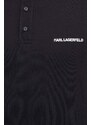Karl Lagerfeld polo in cotone colore nero