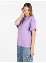 Solada T-shirt Donna Oversize In Cotone Manica Corta Viola Taglia Unica