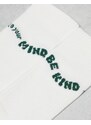 ASOS DESIGN - Calzini écru con scritta "Be Kind"-Neutro