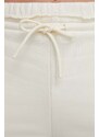 Sisley pantaloni da jogging in cotone colore beige
