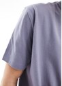ASOS DESIGN - T-shirt antracite girocollo vestibilità comoda-Grigio