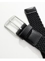 Calvin Klein - Cintura casual nera elasticizzata intrecciata da 35 mm-Nero