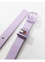 Tommy Jeans - 2.0 - Cintura in vernice lilla con fibbia ovale-Viola