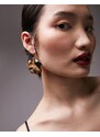 Topshop - Emilia - Orecchini pendenti dorati con design a forma di petali-Oro