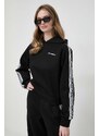 Karl Lagerfeld felpa donna colore nero con cappuccio con applicazione