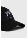 New Era berretto da baseball in cotone colore nero con applicazione NEW YORK YANKEES