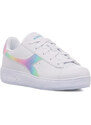 Sneakers bianche da bambina con logo arcobaleno Diadora Game Step Bloom PS