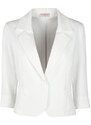 Frenetika Blazer Donna Elegante Con Maniche a 3/4 Bianco Taglia S