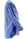 A rovescio maglia donna azzurro modello over aerografata
