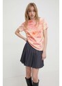 Diesel t-shirt in cotone donna colore rosa