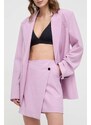 Karl Lagerfeld gonna con aggiunta di lana colore rosa