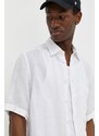 Marc O'Polo camicia di lino colore bianco