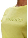 Pinko T-shirt in Cotone con Ricamo Logo