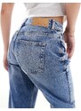 Noisy May - Moni - Jeans dritti a vita alta lavaggio medio con strappi-Blu