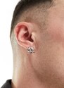 Icon Brand - Re-Cast Discordance - Set con orecchino e orecchino ear cuff argentati-Argento