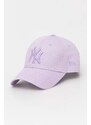 New Era berretto da baseball in cotone colore violetto con applicazione NEW YORK YANKEES